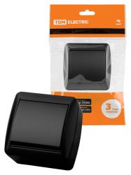 Выключатель 1-кл TDM Селигер открытой установки IP44 10А графит SQ1818-0301