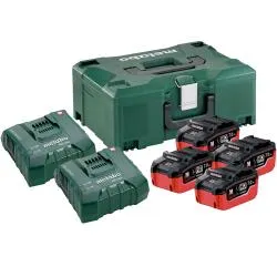 Набор: 4 аккумулятора + 2 зарядных устройства METABO Basic Set 4.0-2