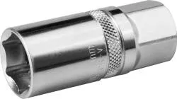 Торцовая головка 16мм KRAFTOOL 1/2 Cr-V сталь хромированная 27812-16_z01