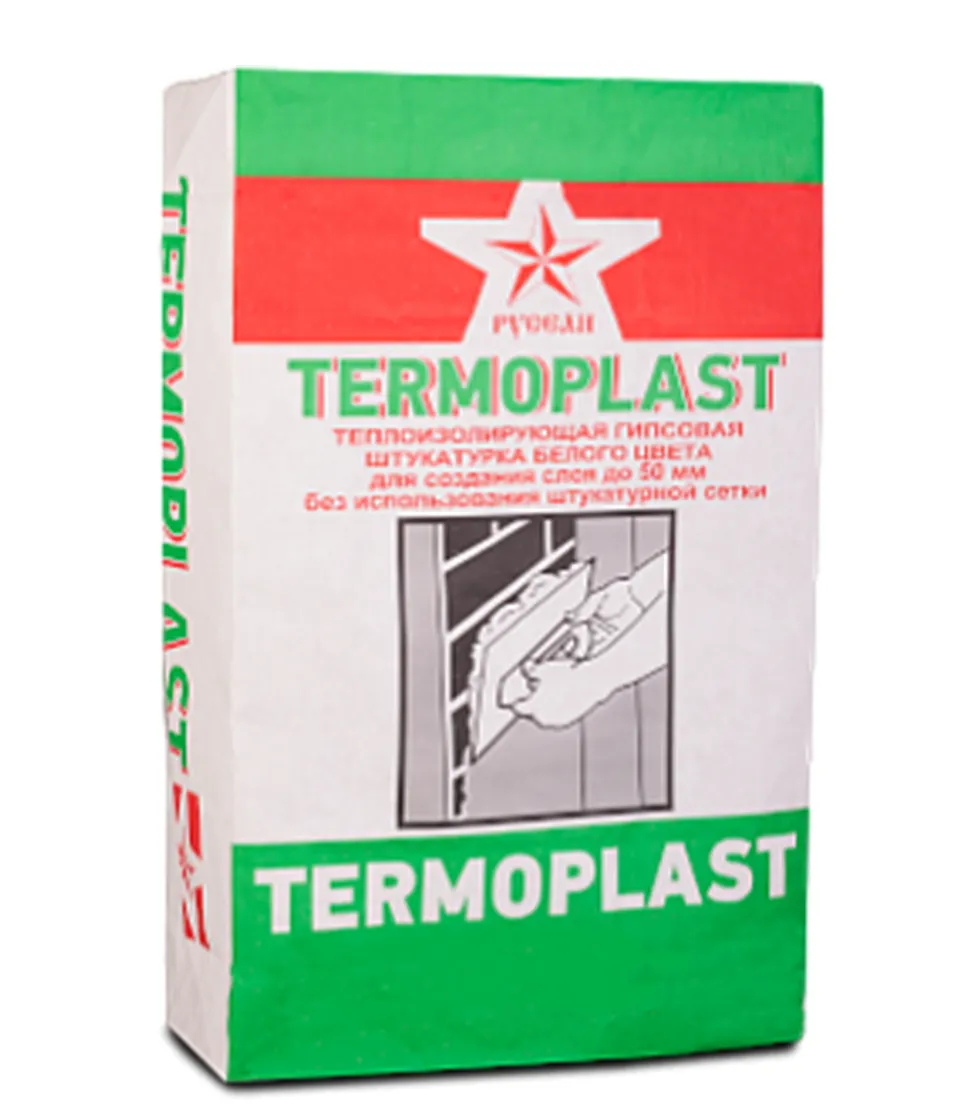 Штукатурка гипсовая Русеан Termoplast - M белый 30кг