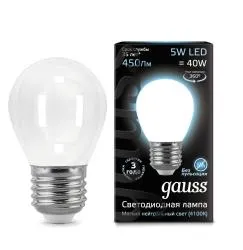 Лампа светодиодная ШАР OPAL Е27 5вт 4100К/GAUSS