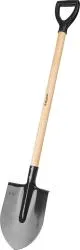 Лопата ЗУБР МАСТЕР штыковая, деревянный черенок, с рукояткой 39572