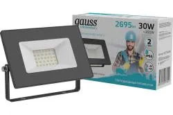 Прожектор Gauss Elementary 30W 2695lm 4000К 200-240V IP65 черный LED 1/10