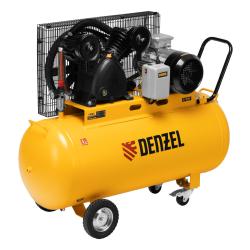 Компрессор воздушный Denzel BCV 5500-T/200 5,5 кВт 200 литров 850 л/мин ременный привод 58122