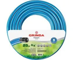 Шланг садовый CLASSIC GRINDA Ø 3/4' х 25 м, 20 бар., 3-х слойный, армированный, 8-429001-3/4-25_z02