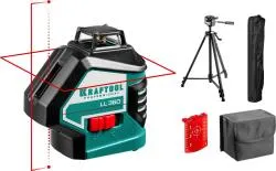Нивелир лазерный, 2х360° , 20м/70м, IP54, точн. +/-0,2мм/м, штатив, в коробке KRAFTOOL LL360 #3