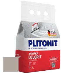 Затирка PLITONIT Colorit между всеми типами плитки (1-6мм) серая 2кг Н006081