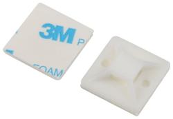 Площадка самоклеящаяся ЭРА NO-225-301 20х20 мм белая под хомуты шириной до 4.8 мм 50 шт Б0066703