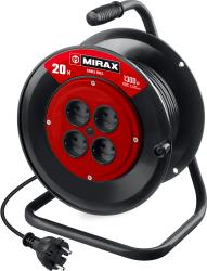 Удлинитель на катушке MIRAX ПВС 2х0.75мм2 20 м 1300 Вт 55052-20
