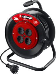 Удлинитель на катушке MIRAX ПВС 2х0.75мм2 30 м 1300 Вт 55052-30