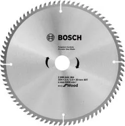 Диск пильный BOSCH Eco Wood 254 х 30мм Т80 2608644384
