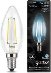 Лампа светодиодная CANDIE Е14 7вт 4100К/GAUSS
