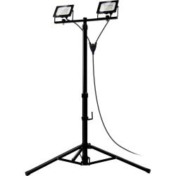 Светодиодные прожекторы ЗУБР ПСК 30х2, 2 х 30 Вт, 6500 К, IP 65, 1.6м на штативе Профессионал