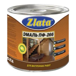 Эмаль для деревянных полов ПФ-266 ZLATA красно-коричневая 1,9кг