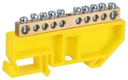 Шина ЭРА NO-224-90 PE земля на DIN-изоляторе ШНИ-6х9-10-Д-желтый Б0062913