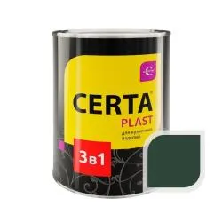 Грунт-эмаль CERTA-PLAST 3 в 1 по ржавчине, зеленый мох 0.8кг