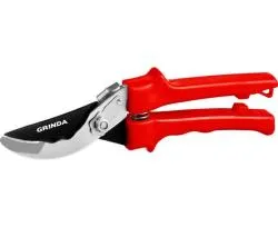 Секатор плоскостной GRINDA 200 мм, рез до 15мм., с пластиковыми рукоятками,   40212_z02