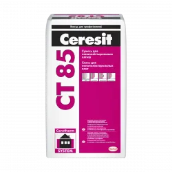 Штукатурно-клеевая смесь Ceresit CT85 Flex для теплоизоляции морозостойкая 25кг 1604014