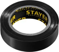 STAYER Protect-10 Изолента ПВХ, не поддерживает горение, 10м (0,13х15 мм), черная