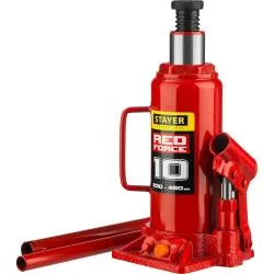Домкрат гидравлический бутылочный STAYER RED FORCE 10т 230x460мм