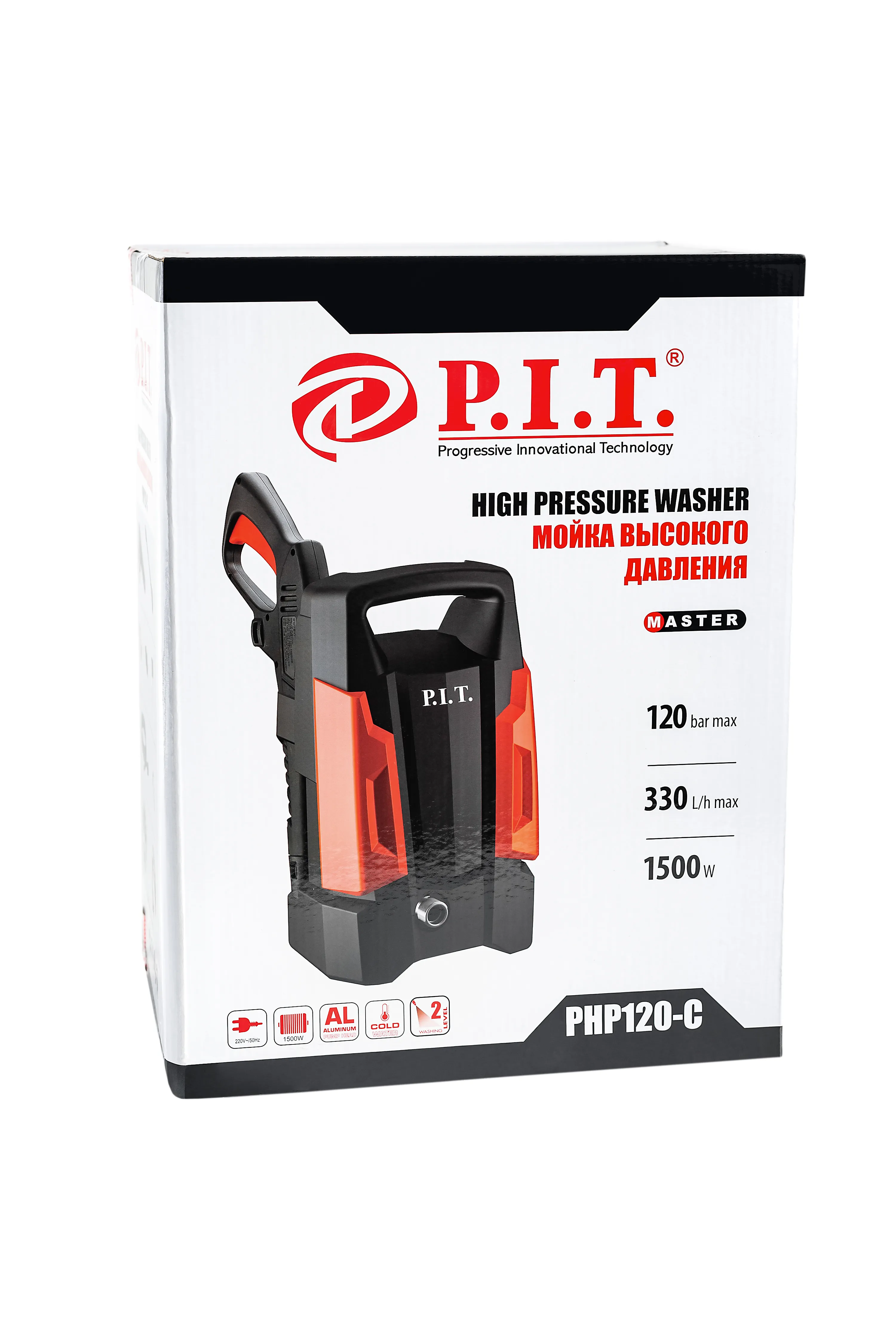 Мойка высокого давления P.I.T. PHP120-C 1500Вт, 120бар, 330л/час, шланг 3м