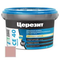 Затирка цементная Ceresit CE40 №34 розовый 2кг 1956554