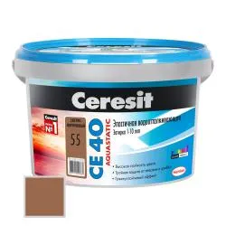 Затирка цементная Ceresit CE40 № 55 светло-коричневый 2кг 1046423