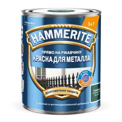 Краска для металлических поверхностей алкидная HAMMERITE молотковая RAL6005 зелен.мох 2 л 5831398