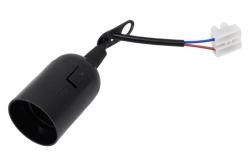 Патрон подвесной ЛюксЭл с шнуром 120мм и клеммной колодкой Е27 черный