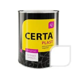 Эмаль по металлу CERTA-PLAST белая полуглянец 0,8 кг