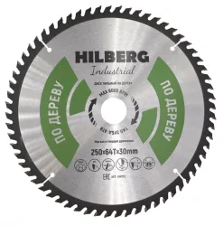 Диск пильный Hilberg INDUSTRIAL дерево 250х30х2,8мм 24T HW252