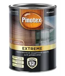 Пропитка декоративная для защиты древесины Pinotex Extreme белая полуматовая 0,9 л.