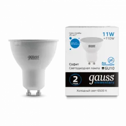 Лампа Gauss LED Elementary MR16 GU10 11W 850lm 3000K LED 1/10/100