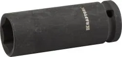 Торцовая головка KRAFTOOL "INDUSTRIE QUALITAT" ударная удлиненная (1/2") FLANK Cr-Mo 21 мм