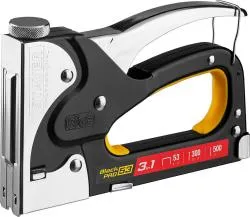 Степлер STAYER BlackPro 3 в 1 скобы 53, 300, 500 53 31507