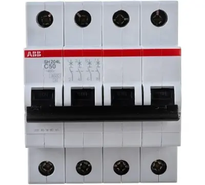 Автоматический выключатель ABB SH204L C-50A 4P  2CDS244001R0504