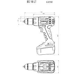 Аккумуляторная дрель-шуруповерт METABO 18В 2АКБ кейс BS 18 LT (602102650)