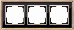 Рамка на 3 поста золоточерный WERKEL WL17-Frame-03
