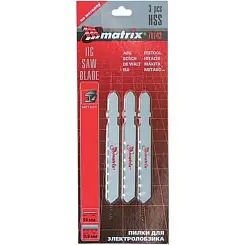 Пилки Matrix для лобзика по металлу 50мм шаг 0,8 мелкий 3шт/уп 78143