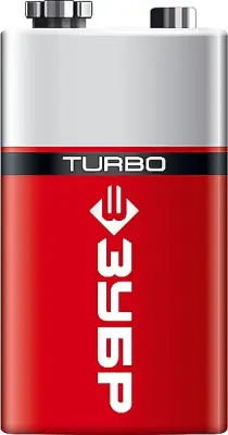 Щелочная батарейка ЗУБР Turbo 9 В тип 6LR61 крона 1 шт 59219_z01