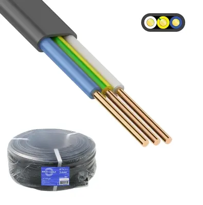 Кабель ВВГ-Пнг(А)-LS MAXI CABLE 3х4мм с марк ГОСТ упак 50м 88325-50