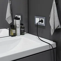 Рамка на 2 поста Werkel серый,стекло  WL01-Frame-02