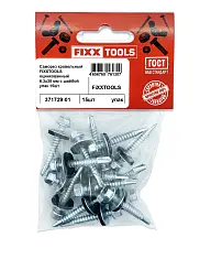 Саморез кровельный FIXXTOOLS оцинкованный 6.3х38мм с шайбой упак 15шт
