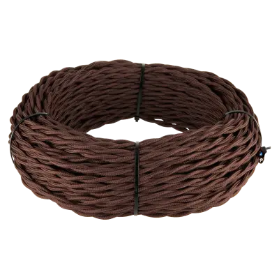 Ретро кабель витой 2х2,5 коричневый 20м W6452314