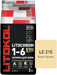 Затирка цементная Litokol Litochrom EVO 1-6 LE 215 крем-брюле 2кг 500210002