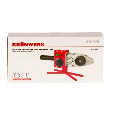 Аппарат для сварки пласт. труб КW800 800 Вт 300 °C насадки 20-25-32-40-50-63 мм мет.кейс// Kronwerk