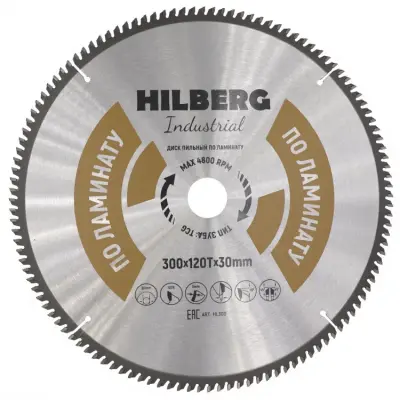 Диск пильный Hilberg INDUSTRIAL ламинат 300х30х3мм 120T HL300