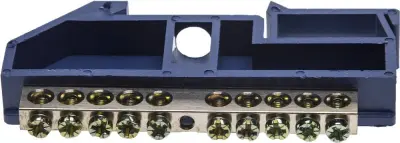 Шина СВЕТОЗАР нулевая на DIN-изоляторе, макс. ток 100А, 5,2мм, 10 полюсов