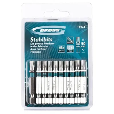 Набор бит TORX 30х50, сталь S2, 10 шт.// Gross