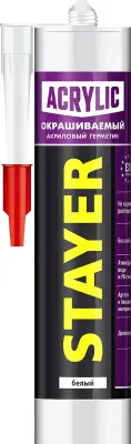 Герметик STAYER "MASTER" акриловый, белый, 260мл
